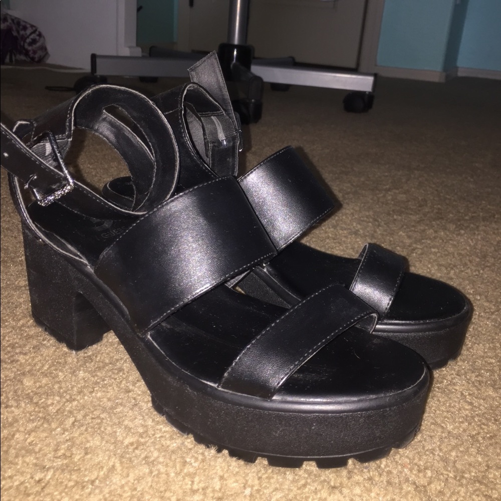 GUESS chunky heels